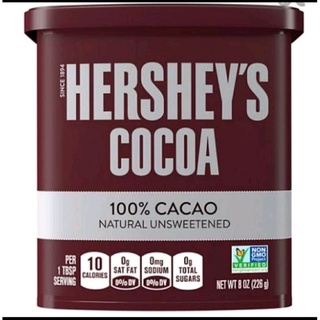 ล๊อตใหม่ !!!  Hersheys Cocoa 100%Cacao Natural unsweetened wet.226g.