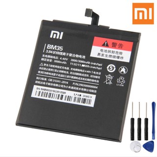 แบตเตอรี่ BM35 สำหรับ Xiao mi 4C mi 4c BM35 ของแท้เปลี่ยนแบตเตอรี่ 3080mAh ฟรีเครื่องมือ