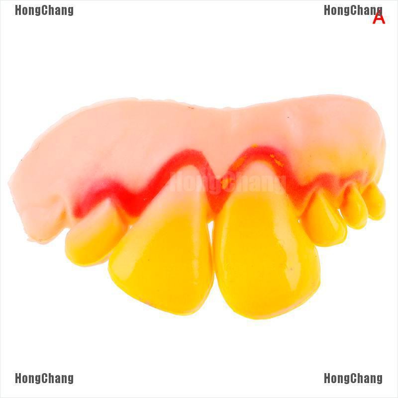 Halloween Teeth 5x Funny Rubber Joke Ugly Rotten Gag Teeth Costume Party Pranks Dress Up Props E Vampire Teeth For Kids