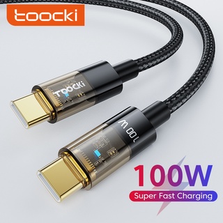 toocki สายชาร์จ USB-C 100W Type C เป็น Type C PD ชาร์จเร็ว สําหรับโทรศัพท์มือถือ