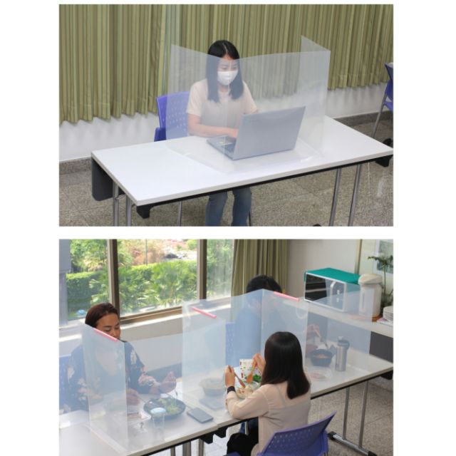 ฉากกั้นกันน้ำลายกระเด็น พลาสติก PP หนา 750 ไมครอน