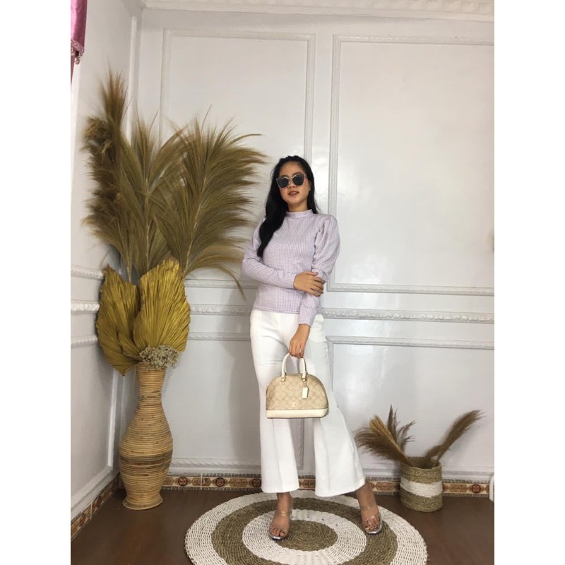 ANGELA PUFFY BLOUSE สําหรับผู้หญิง, PERSIA NGARET MATERIAL, แขนยาว, PuffY