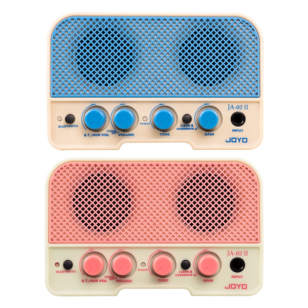 Joyo JA-02 II เครื่องขยายเสียงกีตาร์ ขนาดเล็ก ช่องสัญญาณคู่ ทําความสะอาด &amp; แอมป์เอฟเฟคกีตาร์ โอเวอร์ไดร์ฟ พร้อมตัวเชื่อมต่อบลูทูธ 5.0 AUX