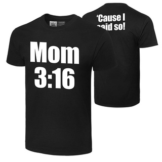 เสื้อยืด DIY WWE 2022 ใหม่สโตนโคลด์สตีฟออสติน "แม่ 3:16" ssX