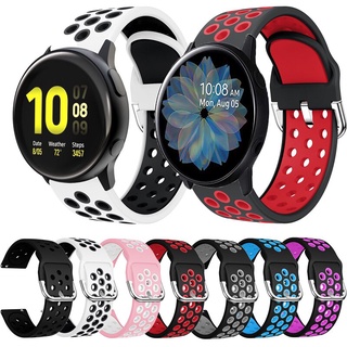 สําหรับ Samsung galaxy watch Active / Active 2 40 มม. 44 มม. สายนาฬิกาซิลิโคน 20 มม. สร้อยข้อมือ กีฬา