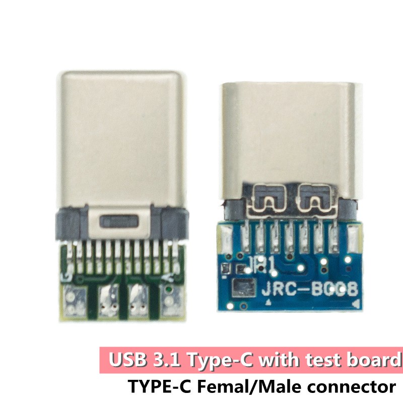 USB 3.1 Type C Connector 24 Pins Male/Female Socket Receptacle Adapter to Solder Wire &amp; Cable 24 Pins Support PCB Board