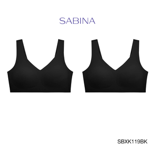 Sabina เสื้อชั้นใน (Set 2 ชิ้น) ไม่มีโครง) รุ่น Seamless Fit รหัส SBXK119BK สีดำ