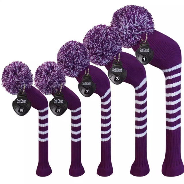 คลุมหัวไม้กอล์ฟ POM POM WOOD KNIT HEAD COVER #1 #3 #5 #UT
