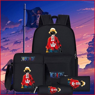 Anime school bagกระเป๋านักเรียนอะนิเมะ❈กระเป๋านักเรียนวันพีช One Piece Luffy Soron Chobaruf Anime Peripheral Backpack ก