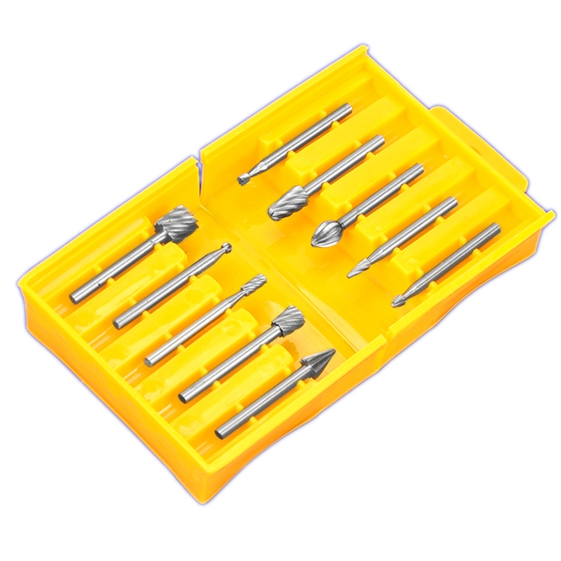 (Ready Stock)NINDEJIN 10pcs HSS Router Bits Wood Cutter Milling Fits ...
