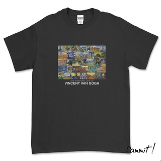 Vincent VAN GOGH - เสื้อยืดลําลอง แขนสั้น คอกลม พิมพ์ลาย สีดํา ม. ล. Xl.