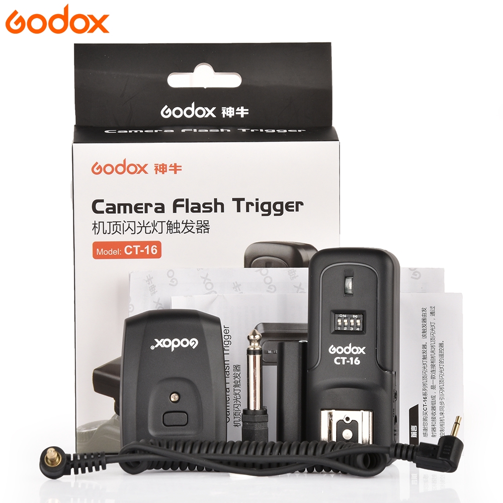 Godox CT-16 16 ช่องวิทยุไร้สายแฟลชทริกเกอร์เครื่องส่งสัญญา รูปที่ 2