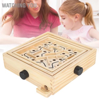 Watching You Wooden Maze Board Track Ball เกมกล่องสีฟ้าของเล่นสําหรับเด็กฝึกการศึกษา