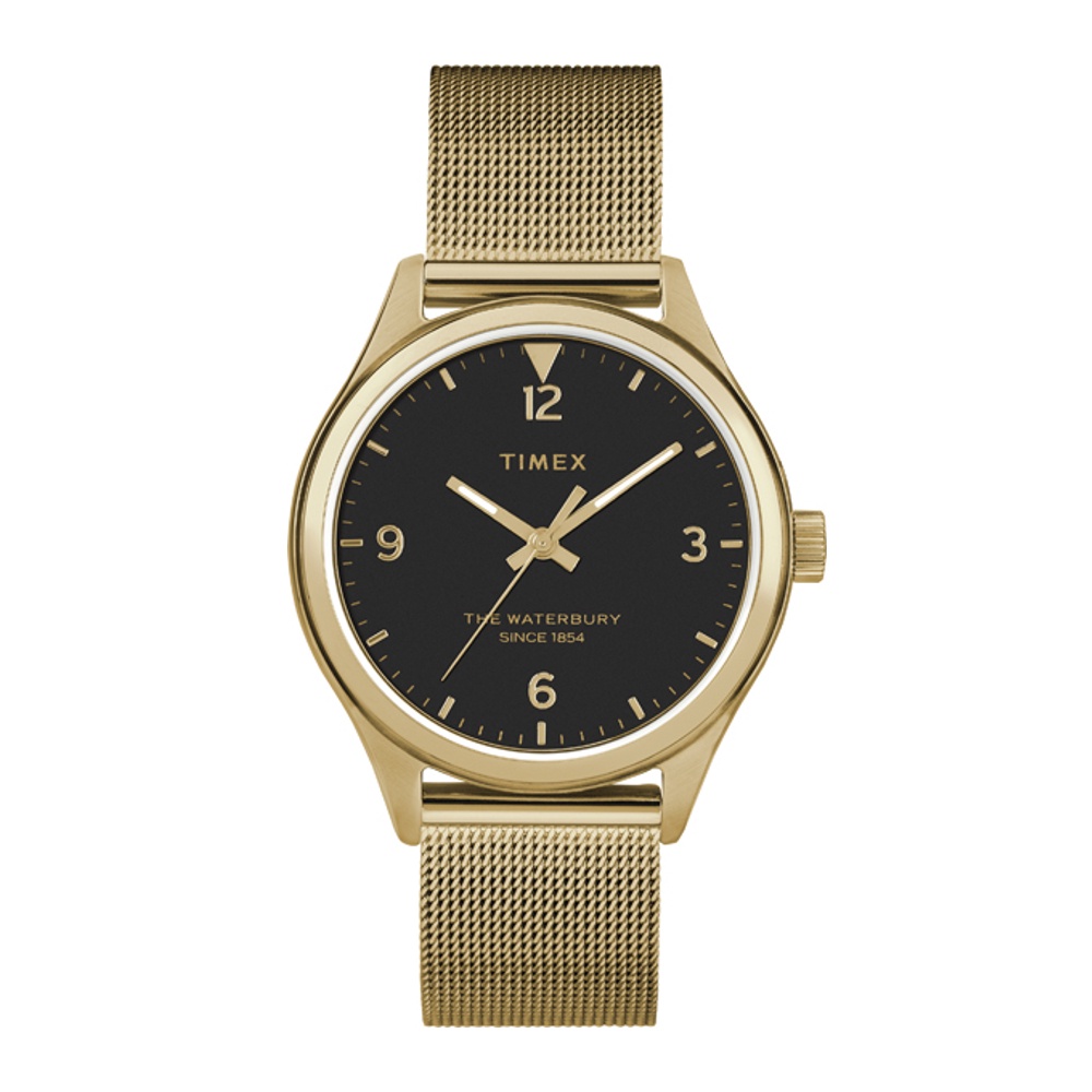 Timex Waterbury TW2T36400 นาฬิกาข้อมือผู้หญิง สายสแตนเลส หน้าปัด 34 มม.