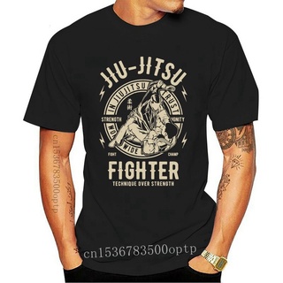 เสื้อยืดผ้าฝ้าย เสื้อยืดลําลอง สําหรับผู้ชาย แขนสั้น คอกลม พิมพ์ลาย JIU JITSU FIGHTER gym mashup dtg s tees 777436