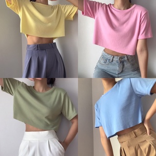 BABY CROP TOP เสื้อครอป 4 สี ig: @yourselected.bkk