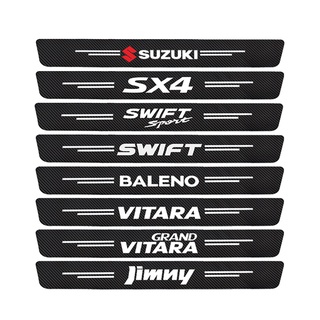 Hys สติกเกอร์ติดขอบประตูรถยนต์ กันรอยขีดข่วน อุปกรณ์เสริม สําหรับ Suzuki Swift Sport Baleno Grand Vitara SX4 Jimny 4 ชิ้น