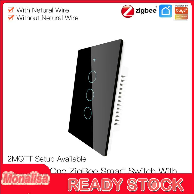 ‘COD’ US tuya ZigBee Smart Light Switch With/Without Neutral Wire Two