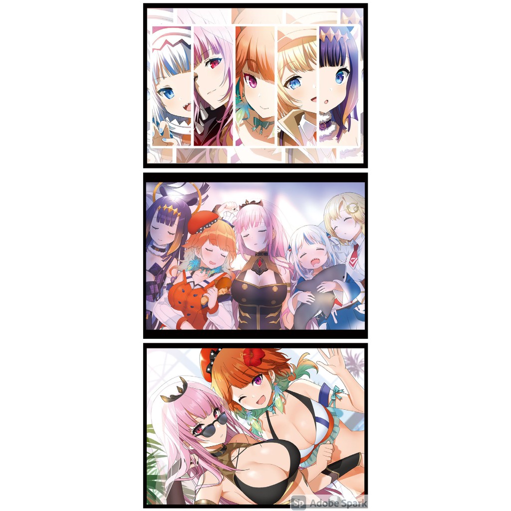 Doujin Sleeve Hololive Production EN Gawr Gura, Amelia Watson, Mori Calliope, Takanashi Kiara, Ninom