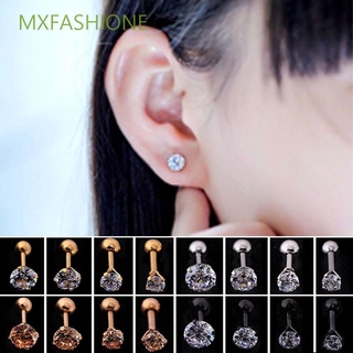 Mxfashione ต่างหูแบบติดหูรูปดาวประดับคริสตัล 2 ชิ้น