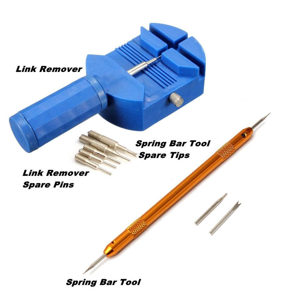 144pcs ชุดเครื่องมือซ่อมนาฬิกาอุปกรณ์ซ่อมนาฬิกาWatch Case Holder Opener Pin Link Remover Repair Tool Kit งมือซ่อมนาฬิก