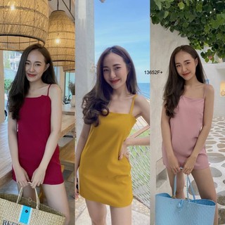 เดรสสายเดี่ยวสั้น สีพื้น มีซิปข้าง ทรงสวย เรียบหรู น่ารัก ใส่ได้บ่อยๆเลยค่า พร้อมส่ง