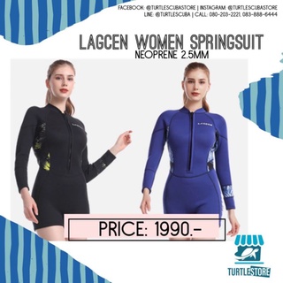 SpringSuit Lagcen Neoprene ​2.5mm ชุดดำน้ำ เว็ทสูท ขาสั้นผู้หญิง กันแดด กันหนาว พร้อมส่ง