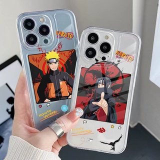 เคสโทรศัพท์มือถือ TPU ใส กันกระแทก ลายการ์ตูนนารูโตะ Uchiha Sasuke สําหรับ iPhone 13 Pro Max 14 12 iPhone 11 XR 8 7 SE 2022