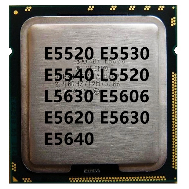 โปรเซสเซอร์ CPU E5520 E5530 E5540 L5520 L5630 d E5620 E5630 E5640 LGA 1366