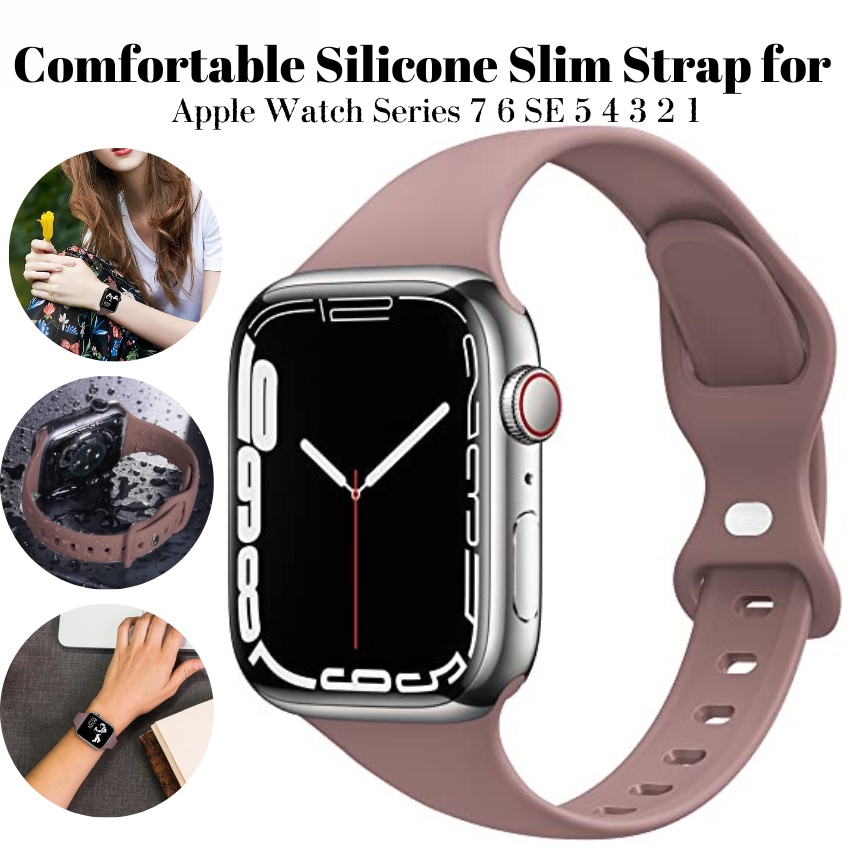 สายนาฬิกาข้อมือ ซิลิโคนนิ่ม คุณภาพสูง แบบเปลี่ยน สําหรับ Smart Watch Series ultra 8 7 SE 6 5 Band 49 มม. 45 มม. 41 มม. 44 มม. 40 มม. iWatch Series 4 3 2 1 42 มม. 38 มม.