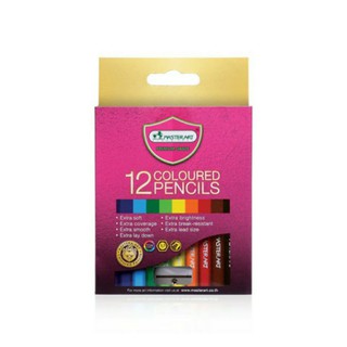 ดินสอสีมาสเตอร์อาร์ต แท่งสั้น 12 สี พร้อมกบเหลาดินสอ