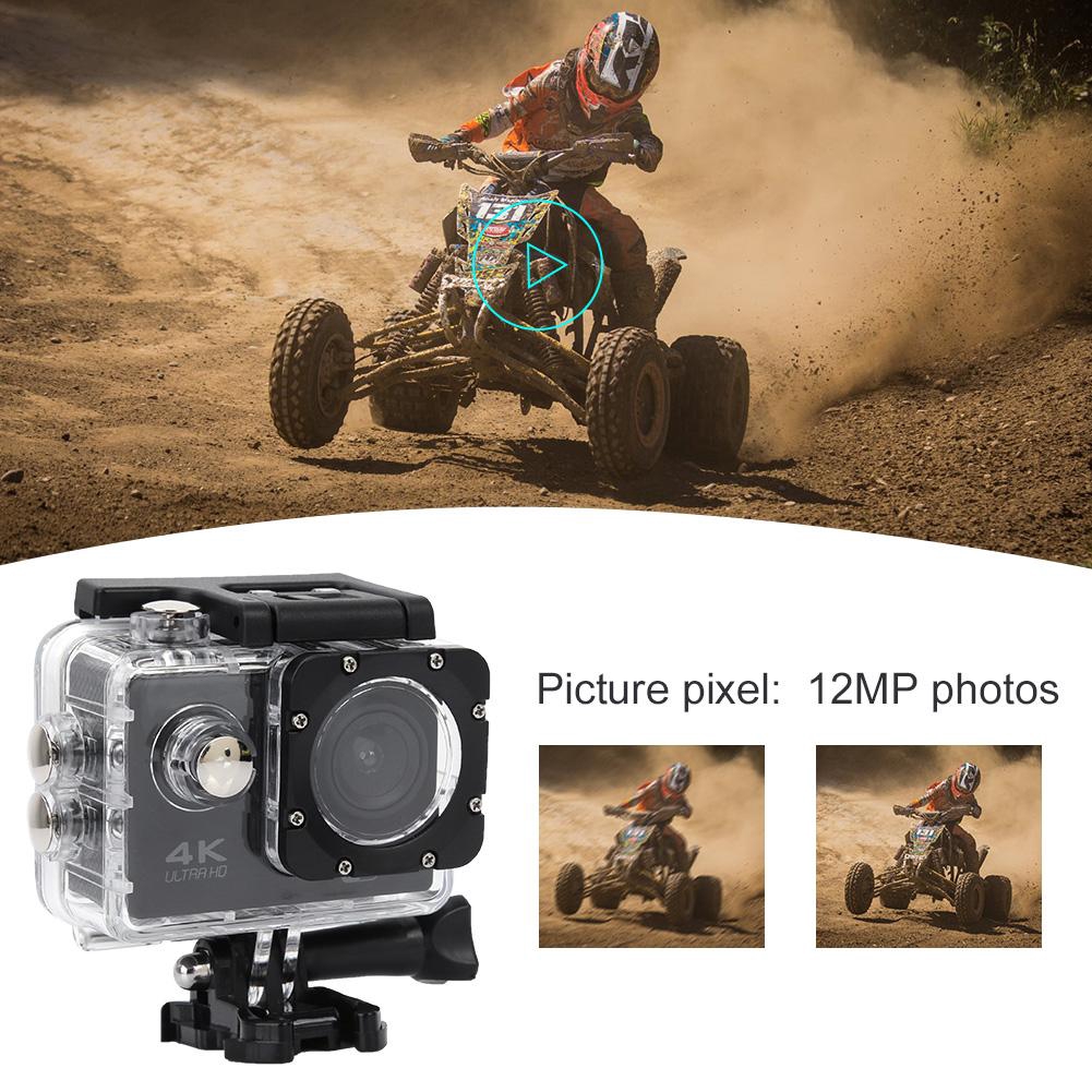 F 60 2 Inch Screen 140 ° wide angle HD 4K 30 FPS กล้องแอคชั่นกันน้ำ ...