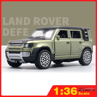 Klt scale 1:36 Land Rover Defender โมเดลรถของเล่น โลหะอัลลอยด์ Diecast ของเล่นสําหรับเด็ก เด็กผู้ชาย รถบรรทุกอัตโนมัติ ยานพาหนะ เสียง และของเล่นเบา