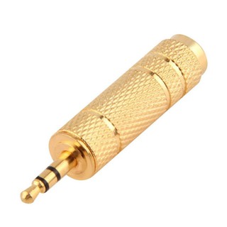 Jack adapter 6.3 to 3.5mm. stereo (Gold)