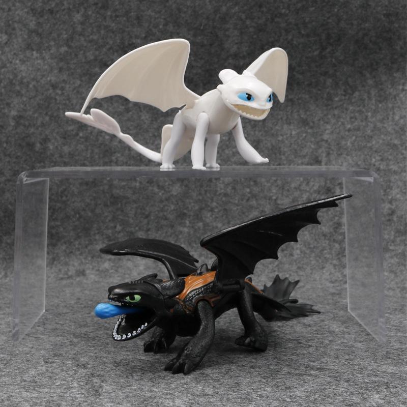 1pcs ฟิกเกอร์ How To Train Your Dragon 3 Light Fury Toothless