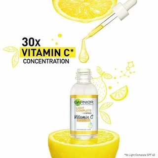 Garnier Light Complete VITAMIN C Booster เซรั่มบํารุงผิวหน้า 30 มล.