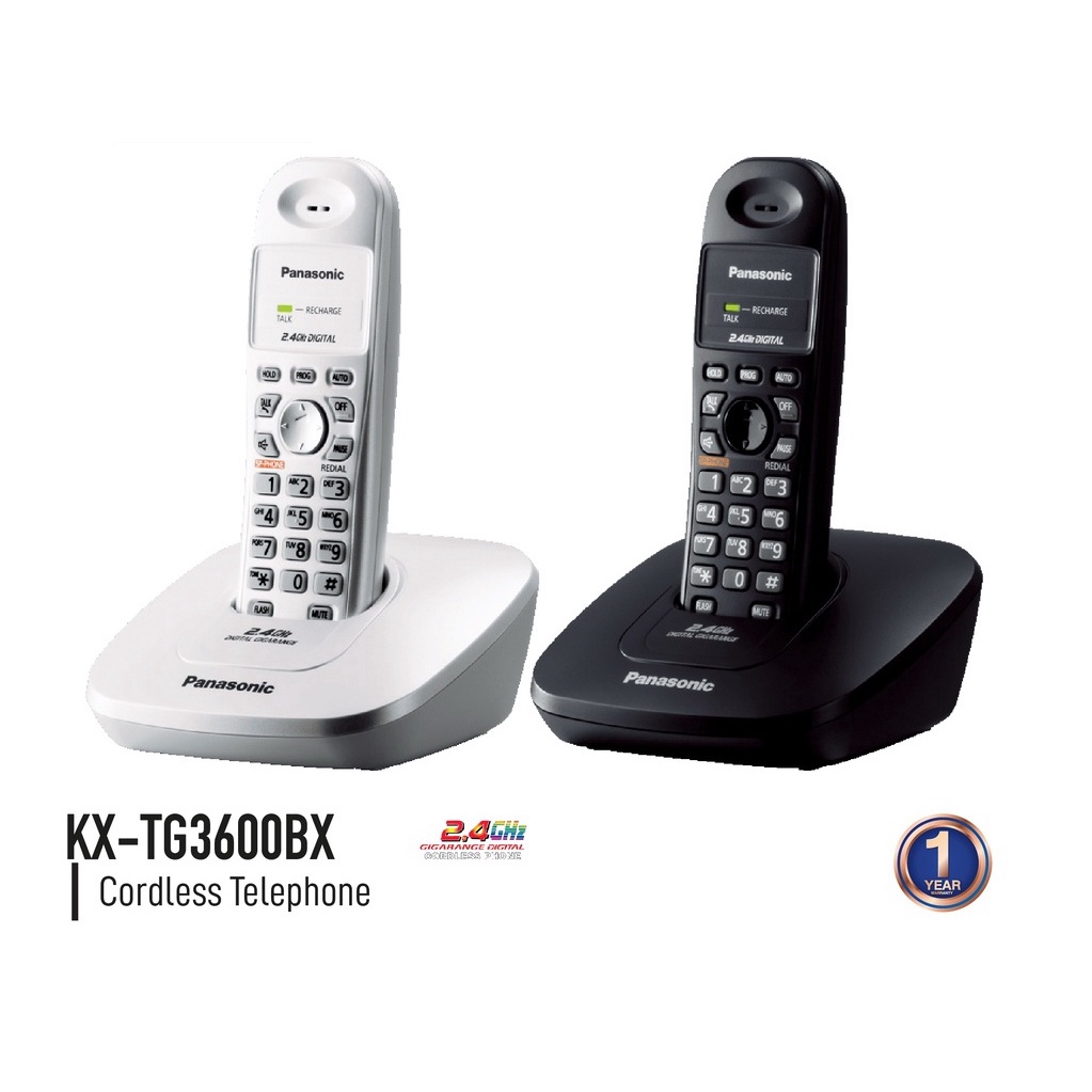 โทรศัพท์ไร้สาย PANASONIC KX-TG3600BX (ของแท้) รับประกันศูนย์ PANASONIC 1ปี KX-TG3600