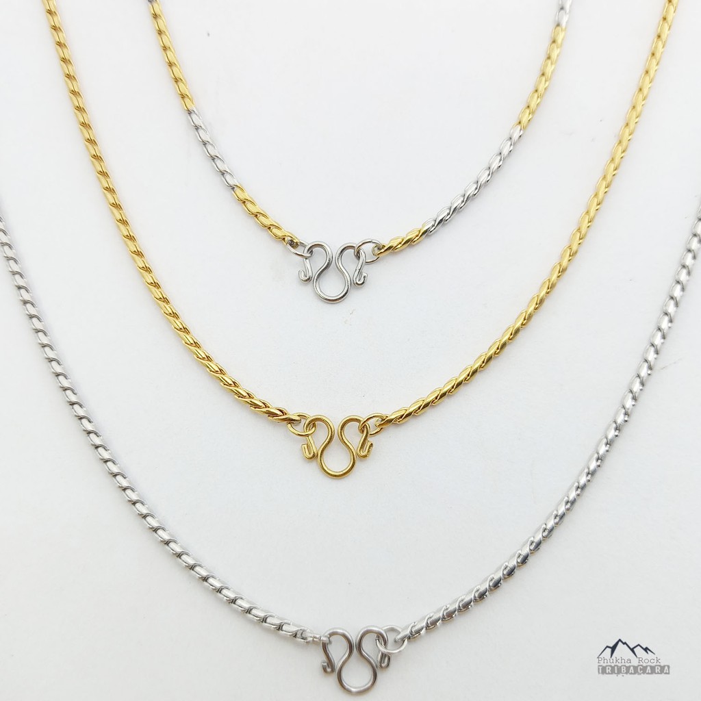 U70 ลายเกลียว เส้นเล็ก สร้อยคอ ห้อยพระ สร้อยสแตนเลสแท้ สร้อยพระ stainless necklace