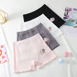 3 ชิ้น ผ้าฝ้ายแท้ กางเกงในเด็กกางเกงแบนสำหรับสาว ๆ
