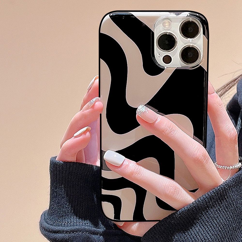 [Lemon] เคสโทรศัพท์มือถือ ซิลิโคนนุ่ม ลายม้าลาย สีดําวาว สําหรับ iPhone 14 14pro 14plus 14promax 7 8 7plus 8plus 11 12 X XS XR XSMAX 11pro 12pro 11promax 13 13pro 13pro