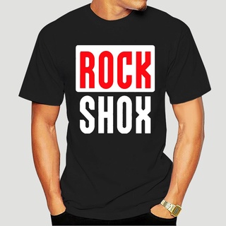 เสื้อยืดผ้าฝ้ายพิมพ์ลายขายดี เสื้อยืดคอกลม ผ้าฝ้าย พิมพ์ลายภูเขา Rockshox Rock Shox Shock Suspension สําหรับผู้ชาย