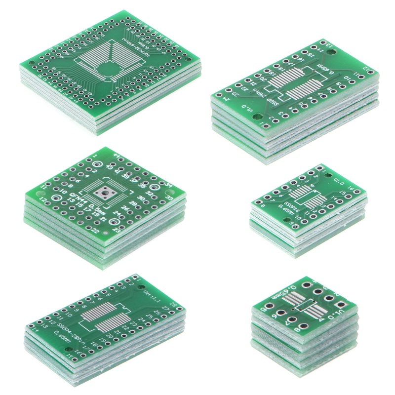 WU 30 ชิ้น PCB Board Kit SMD ถึง DIP อะแดปเตอร์แปลง FQFP32-100 QFN48 SOP8 16 24 28
