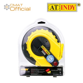 AT INDY เทปวัดที่ เทปวัดที่ดิน เทปวัดระยะ Fiberglass Tape ขนาด 30m x 15mm รุ่น 34265C