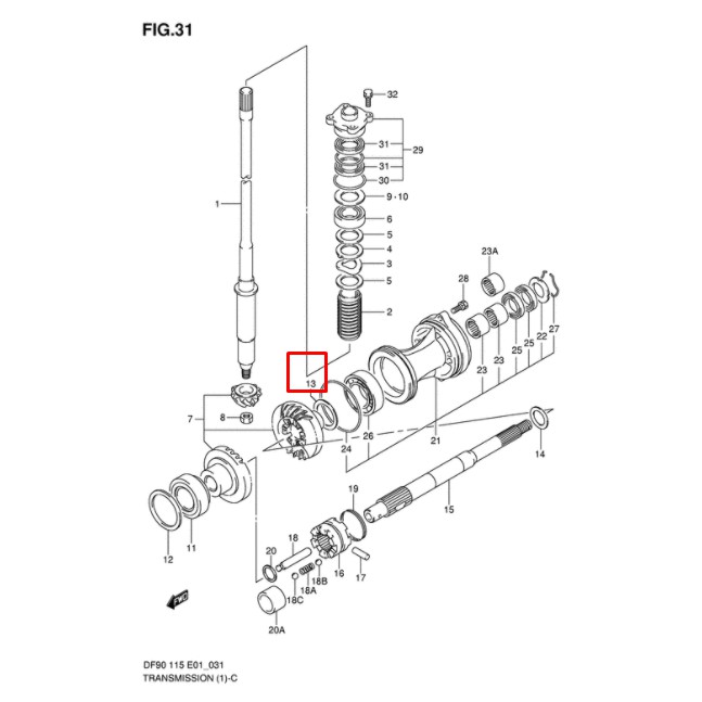 09181-45008-000 SHIM, 45X56X1.5 แผ่นชิม 45X56X1.5 เครื่องยนต์เรือซุซุกิ Suzuki Outboard 09181-45008 