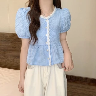 Vogue🌟พร้อมส่ง🌟 เสื้อไหมพรมแขนสั้น น่ารักสไตล์เกาหลี่มาก (60109)