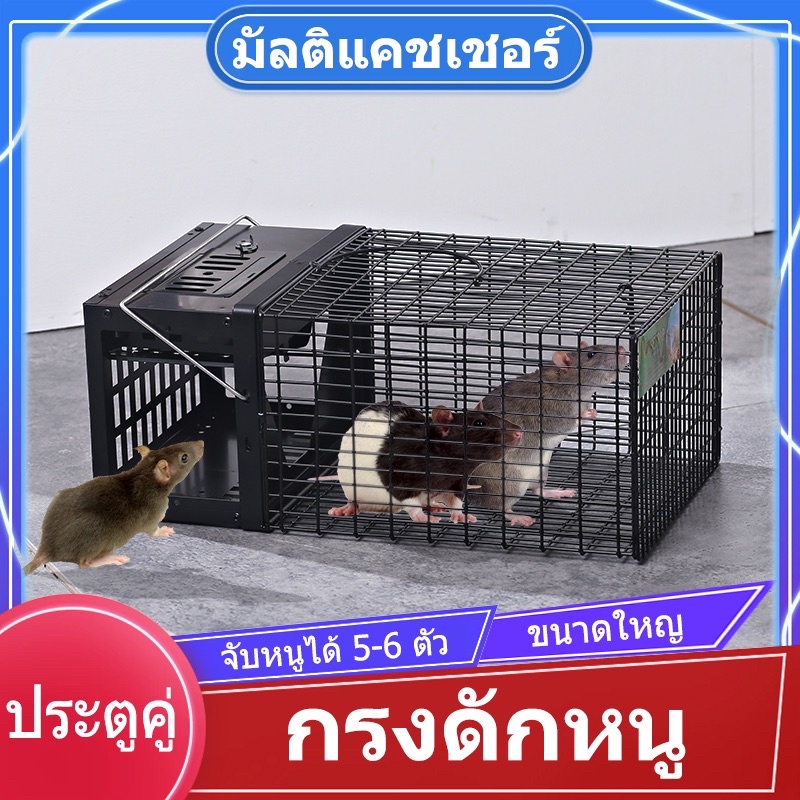 อัพเกรดใหม่ 2023 เรียบง่าย กับดักหนู ใช้ได้จริง จัดส่งรวดเร็ว ประสิทธิภาพสูงในก หนูไม่สามารถหนี แข็งแรง ทนทาน กรงดักหนู