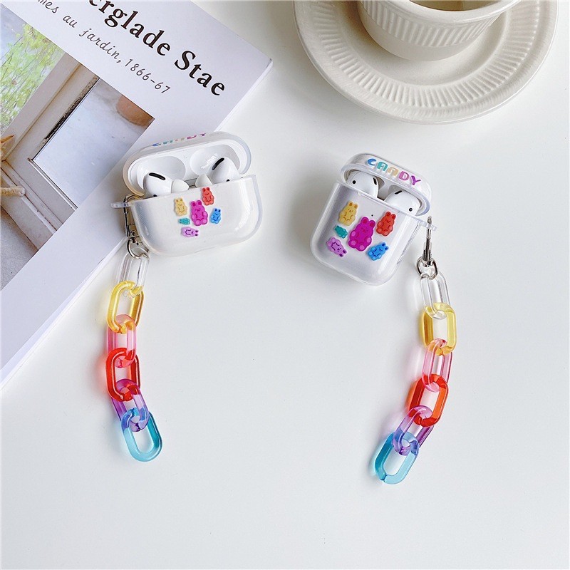 เคส Aipods+keychain พร้อมจัดส่งที่ไทยนะคะ สำหรับairpods 1/2 ค่า