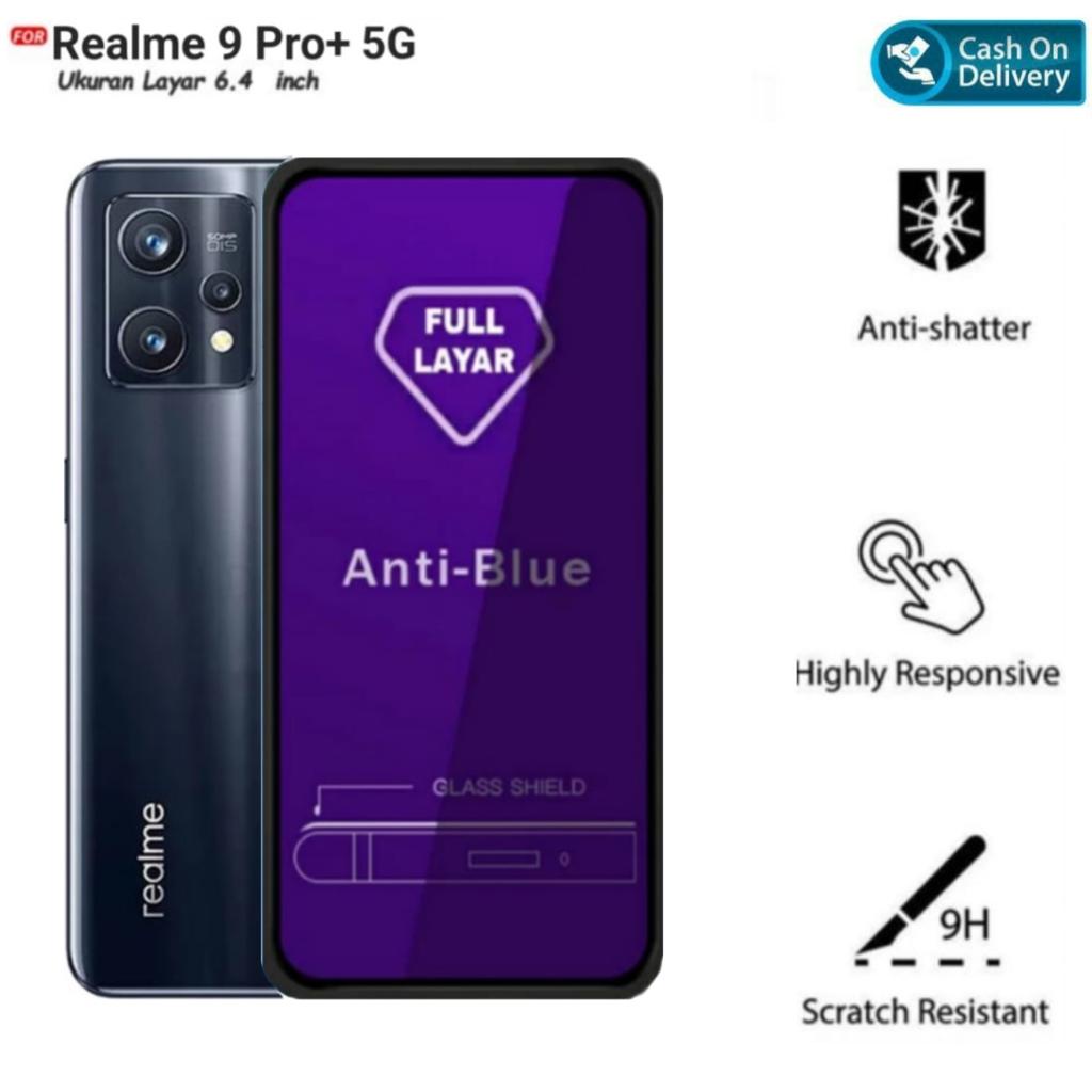 Di AlvaCaseAcc กระจกนิรภัย Realme 9 Pro Plus /+ 5G 10D Blue Light Anti-Scratch Glass