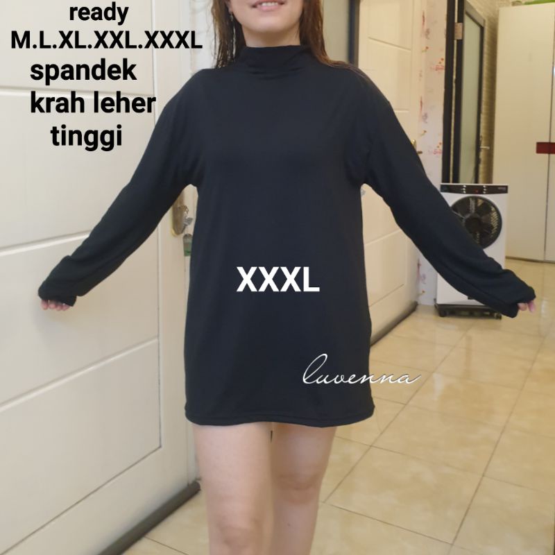 MLXL.XXL.XXXL แขนยาวคอปกคอสูงจัมโบ้