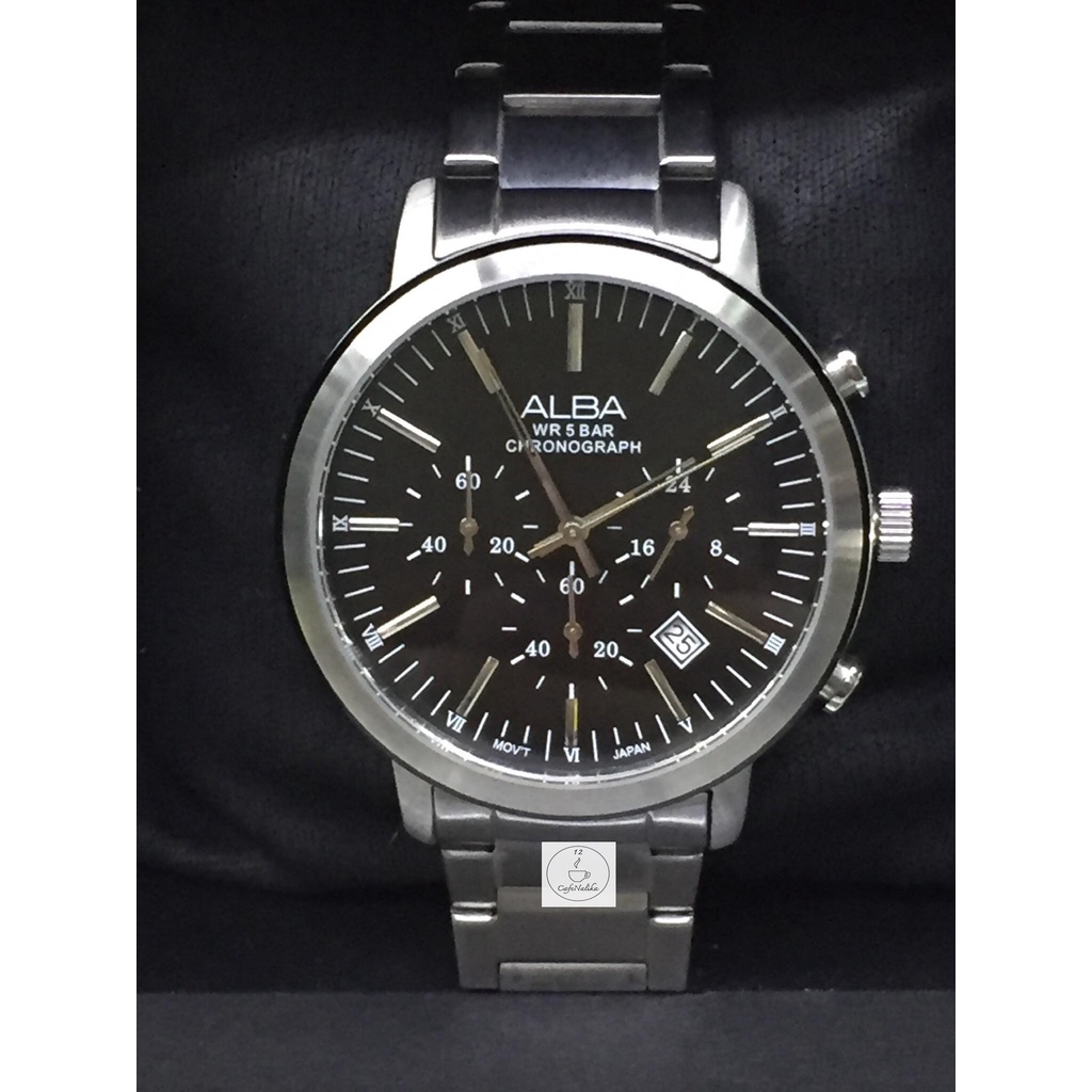 นาฬิกาข้อมือผู้ชายจับเวลา ALBA รุ่น AT3103X1 Chronograph Men's Watches ตัวเรือนและสายสแตนเลส